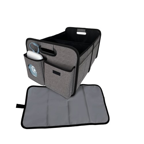 Monbebe Collapsible Trunk Organizer and Changing Station with Wipes Case, Soho, Infant & Toddler, Unisex