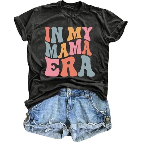 Mama Shirt Women Mama Graphic Tee Funny Mom Letter Print Short Sleeve Tshirt Fashion Summer Tops