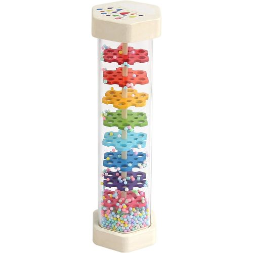 WODI Wooden Rain Stick Baby Toys 0-6-12 Months, Montessori Toys for Babies 6-12 Months, Developmental Toys Baby Rattles Infant Musical Instrument Baby Musical Toys for 1 Year Old Toddler Kids Gifts