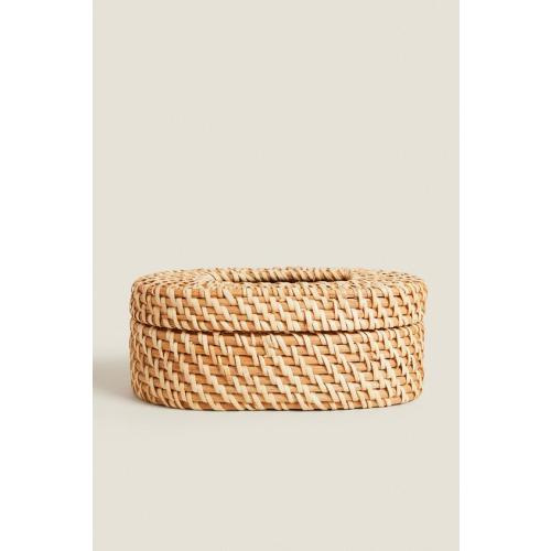 RATTAN BABY WIPE HOLDER