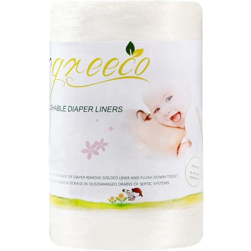 wegreeco Unscented Diaper Liners,Fragance Free and Chlorine Free - 100 Sheets Per Roll (1 Roll)