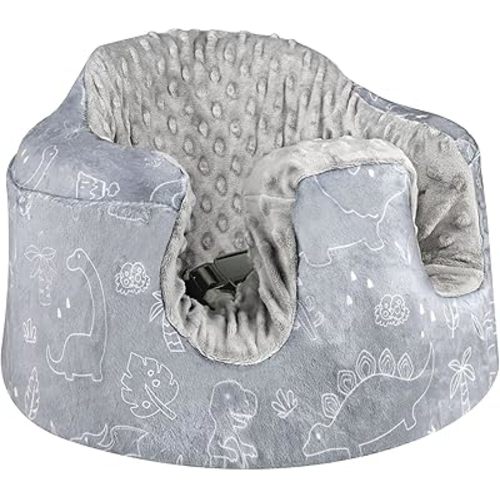 DILIMI Minky Seat Cover Compatible with Bumbo Seat, Removable Ultra Soft Comfortable Warm Seat Slipcover for Baby Boy and Girl, Dinosaur