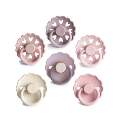 FRIGG 6-Pack Blooming Love Rubber Pacifiers- Baby