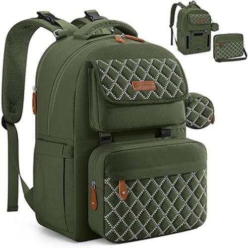 Maelstrom Large Diaper Bag,29L-45L Expandable Diaper Bag Backpack for 2 Kids/Twins Baby Stuff, with Removable Cross Body Bottle Bag for Mom/Dad,Stylish Baby Bag Gift for Boys/Girl-Army Green