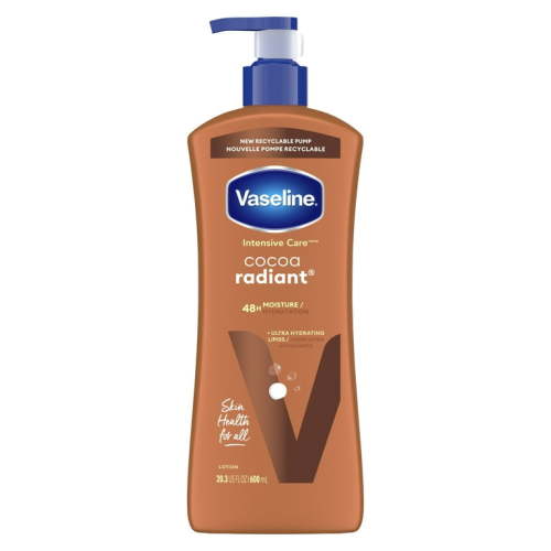Vaseline Intensive Care Body Lotion Cocoa Radiant for Women Dry Skin, 20.3 oz