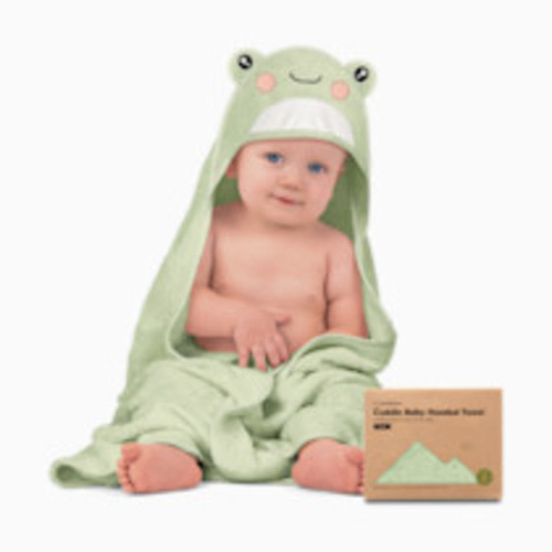 KeaBabies Cuddle Bamboo Viscose Hooded Towel - Frog