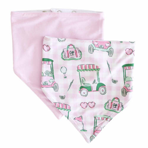 Birdie Babes 2pc Bandana Bibs | Pink