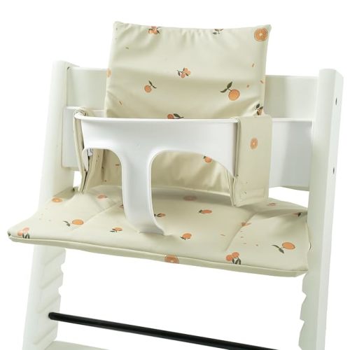 Baby Cushion Set Soft and Comfort High Chair Cushion for Infant, Toddler High Chair Accessories Easy to Clean and Install, Orange Sandy