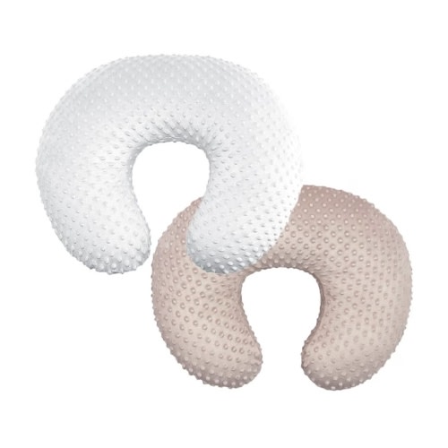 OWLOWLA 2Pack Nursing Pillow Cover White&Khaki Nursing Covers Set Breastfeeding Pillow Slipcover Fits Naked Nursing Pillow for Baby Boy Girl(White/Khaki)