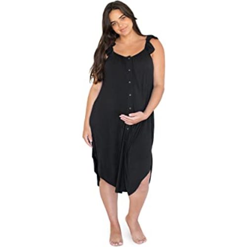 Kindred Bravely Ruffle Strap Labor and Delivery Gown | 3 In 1 Labor, Delivery, Nursing Gown for Hospital
