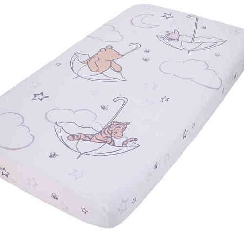 Disney® Classic Pooh Photo Op Fitted Crib Sheet in Tan