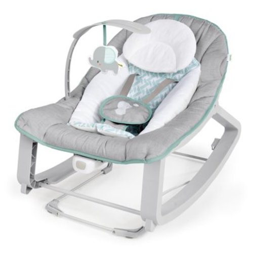 Keep Cozy 3-in-1 Grow with Me Vibrating Baby Bouncer Seat & Infant to Toddler Rocker, Vibrations & -Toy Bar, 0-30 Months Up to 40 lbs (Spruce)