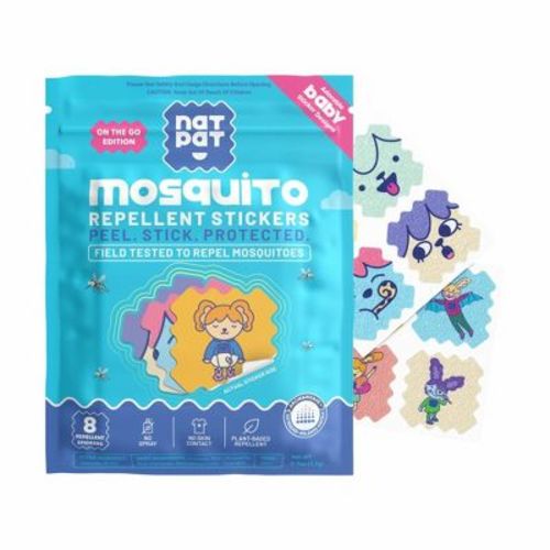 NATPAT Baby Buzz Patch - 8ct: Repellent for Mosquitoes, Apply On Clothing, 6-Hour Duration, Citronella Scent
