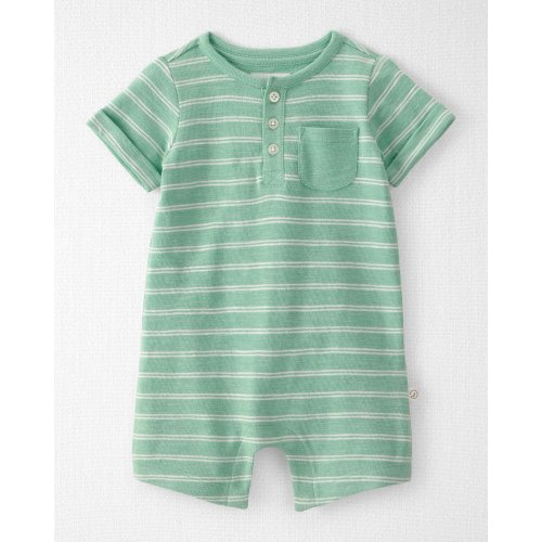 Baby Short-Sleeve Romper Made with Organic Cotton in Stripes - Little Planet | Carter's