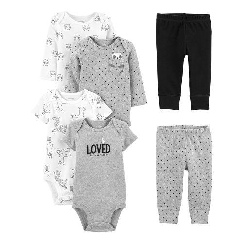 Simple Joys by Carter's baby-boys 6-piece Bodysuits (Short and Long Sleeve) and Pants Set