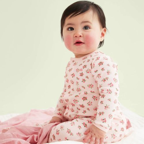 bouquet de fleurs organic cotton magnetic parent favorite footie
