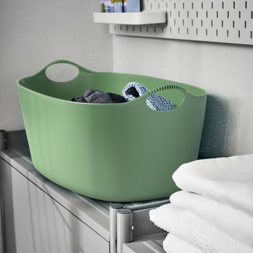 TORKIS Flexible laundry basket, in/outdoor - green, pink, blue, or yellow 9 gallon