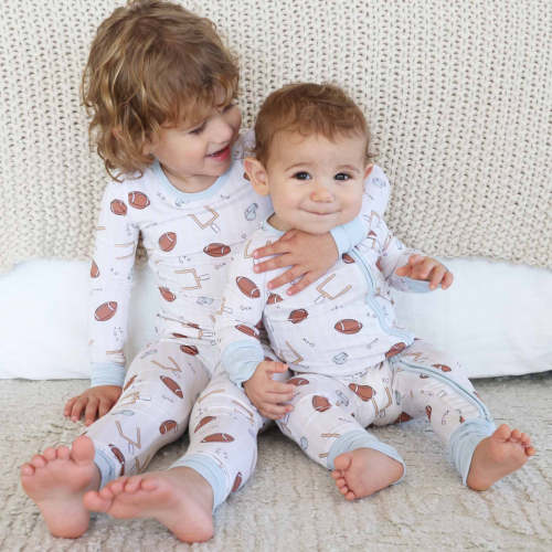 Tiny Touchdowns Convertible Zip Romper | Neutral