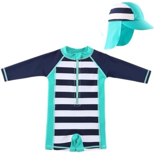 0-3M Baby Swimwear One-Piece Swimsuit UPF 50+ -Sun Protective Sunsuit