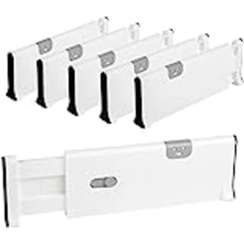 JONYJ Drawer Dividers Organizer 4 Pack Adjustable Separators with 8 Inserts  4