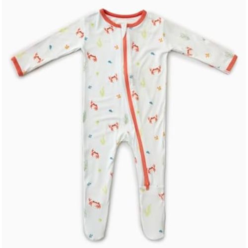Bamboo Little Soft Baby Footie Pajamas, Baby Clothes, Newborn Sleepers, 95% Viscose and 5% Spandex, 0-24 Months