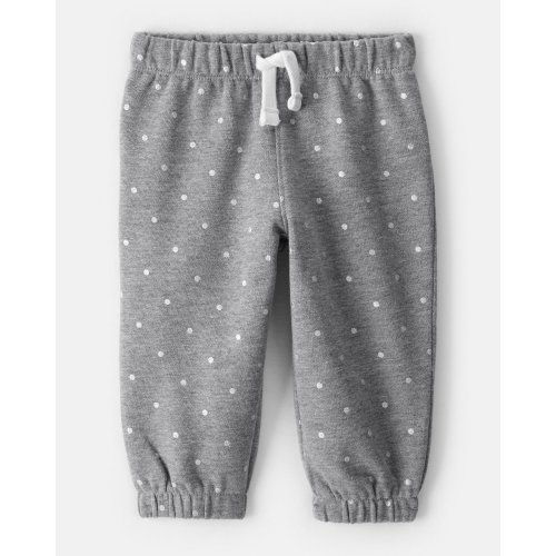 Baby Girl Polka Dot Fleece Pants - Grey - Carter's | Carter's