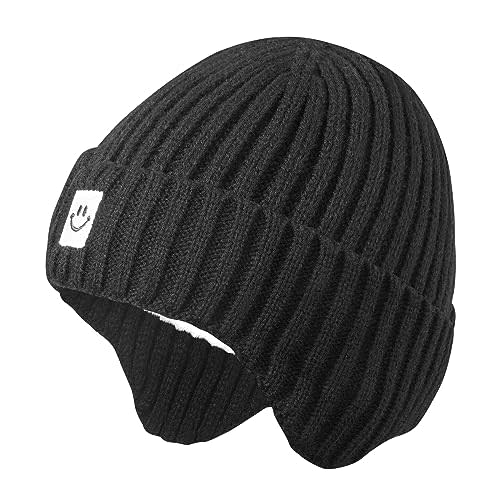 MaxNova Baby Winter Hat Toddler Beanie Hat Earflap Knit Cap for Boys Girls 0-8 Years