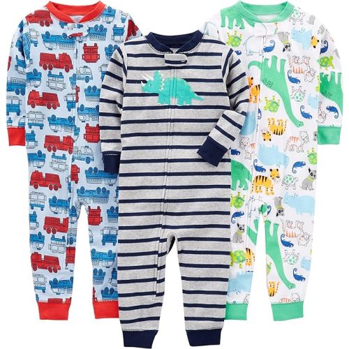 Simple Joys by Carter's Kids' 3-Pack Snug Fit Footless Cotton Pajamas