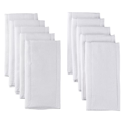 GERBER Unisex Baby Boys Girls Birdseye Prefold Cloth Diapers Multipack White Premium 6-Ply 10 Pack