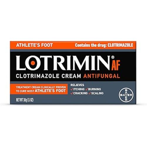 Lotrimin® AF Cream, Athlete's Foot 1% Clotrimazole Antifungal Cream Treatment, Clinically Proven Effective, 1.1 Ounce (New Look)