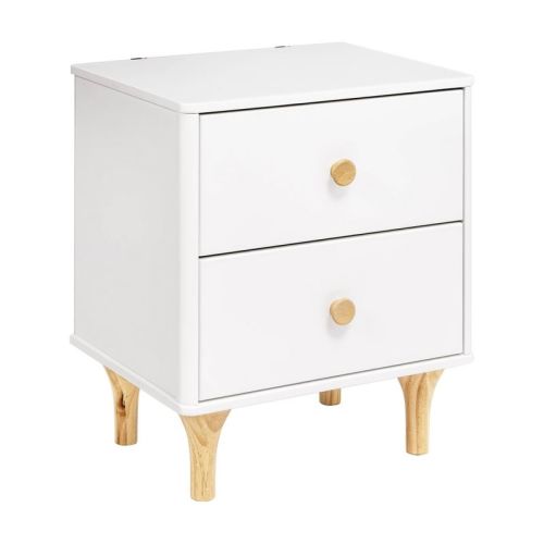 Babyletto Lolly Nightstand with USB Port, Color: White/Natural