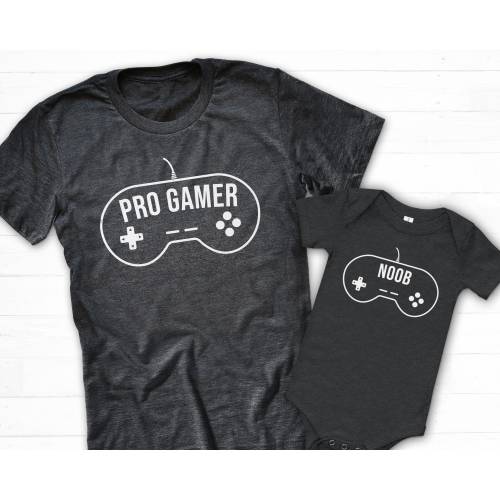 Pro Gamer Dad T-Shirt, Dad Baby Matching Shirt, New Dad Shirt Funny, Noob Shirt, Gaming Dad Shirt, Father Baby Shirt, Expecting Dad Shirt