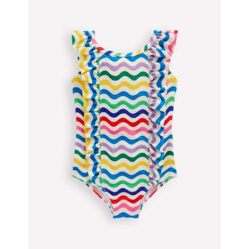 Frilly Swimsuit-Multi Small Wave