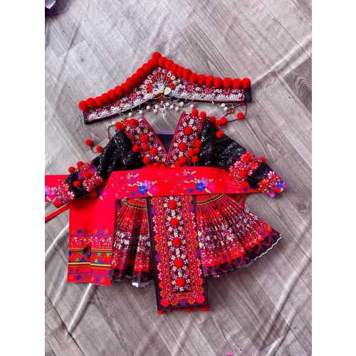 Hmong dress for mom and girl,  ethnic dress for woman, Hmong Hill tribe Handmade outfit, Traditional costume in Vietnam