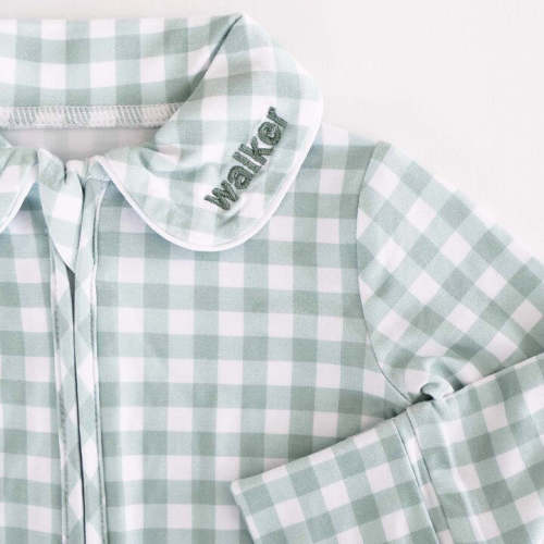 Peter Pan Collar Zipper Footie