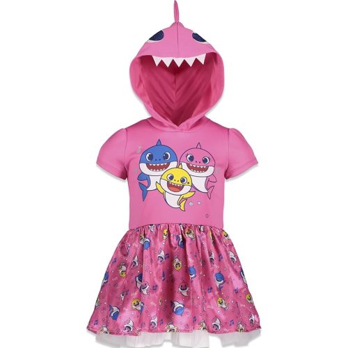Pinkfong Baby Shark Girls' Cosplay Hooded Tutu Dress for Baby & Kids