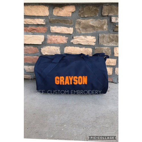 Personalized Monogrammed Embroidered Duffel/Duffle Bag/Overnight Bag/Travel Bag/Sleepover Bag/Sports Bag/Kids Duffel Bag