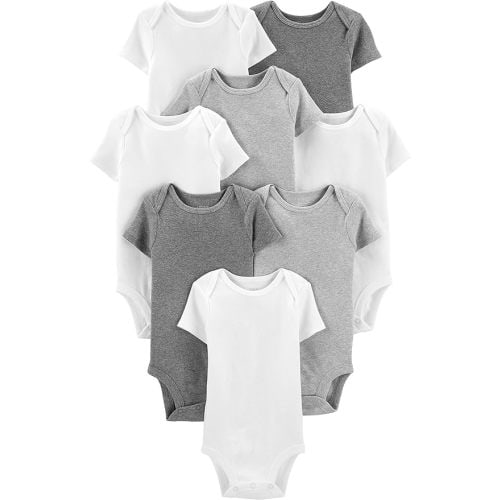 Simple Joys by Carter's Unisex Babies' Short-Sleeve Bodysuit, Multipacks