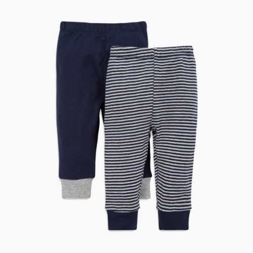 Burt's Bees Baby Organic Footless Pants (2 Pack) - Midnight, 3-6 M
