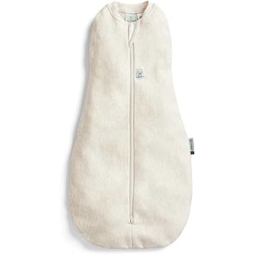 ergoPouch 1.0 tog Baby Sleep Sack 0-3 Months - Baby Sleeping Sack for Warm & Cozy Nights - Cocoon Swaddle Sack Baby Keeps Calm & Relaxed (Oatmeal Marle)