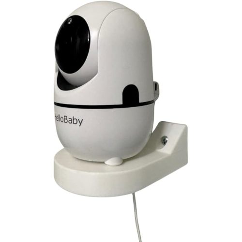 Aureli Wall Mount for HelloBaby HB6550 Baby Monitor – Custom Twist-Lock Camera Holder – Easy Install with Screws & Anchors, Made in USA