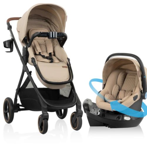 Shyft Intuiti+ Travel System featuring Revolve180 LiteMax NXT with SensorySoothe Green and Gentle