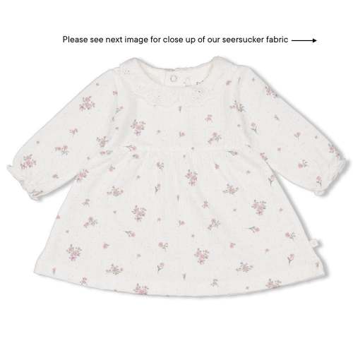 BLOSSOM - Allover Print Seersucker Charming Dress