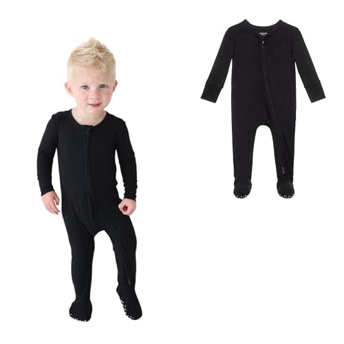 Posh Peanut Baby Boy Footie Pajamas - Soft Viscose Made from Bamboo 2 Way Zipper Sleepers & Onesies