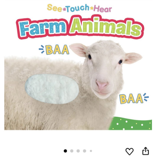 Little Hippo Books See Touch Hear Farm Animals Kids Book | Preschool Educational Sound Books | Brilliant Baby Educational Touch and Feel Books | Kids ... Animals Book with Sounds and Touch and Feel