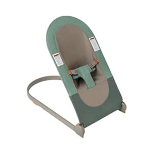 Boon Slant Portable Baby Bouncer - Folding Baby Seat for Infants - Lightweight Portable Baby Chair with Machine Washable Fabric and 3-Point Harness - Dark Green : Baby
