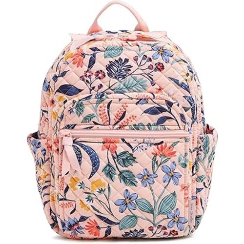 Vera Bradley Cotton Small Backpack, Paradise Coral