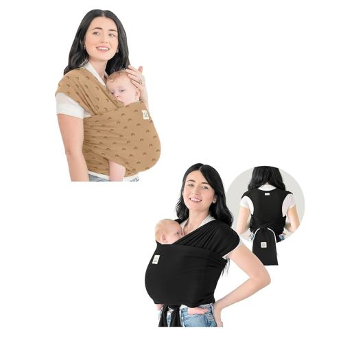 KeaBabies Baby Wrap Carrier and Baby Wraps Carrier, D-Lite Baby Wrap - All in 1 Original Breathable Baby Sling, Hands Free Baby Carrier Sling - Easy-Wearing, Adjustable Baby Sling Carrier