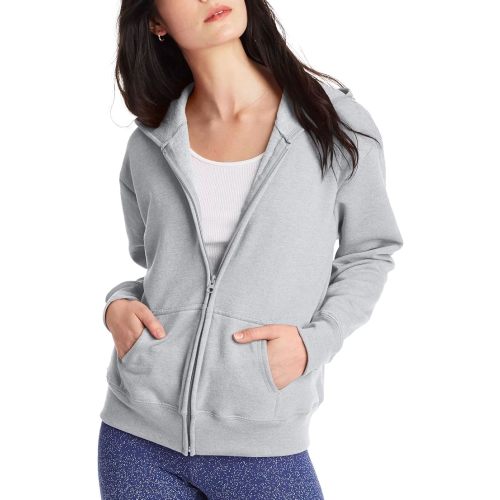 Hanes Women's Hoodie, Ecosmart Fleece Full-zip Hoodie, Zip-up Hooded Sweatshirt