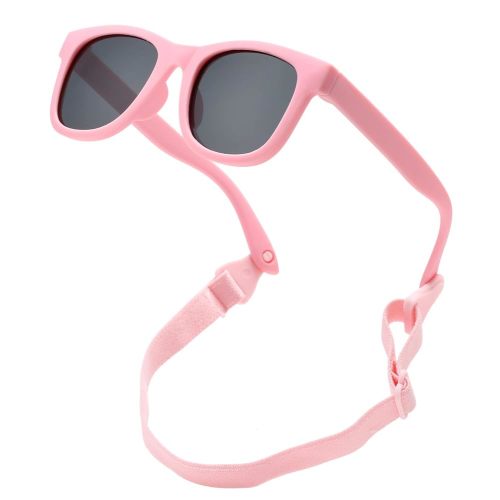 COASION Bendable Flexible Polarized Newborn Baby Sunglasses with Strap for Infant Boys Girls Age 0-12 Months CA8042